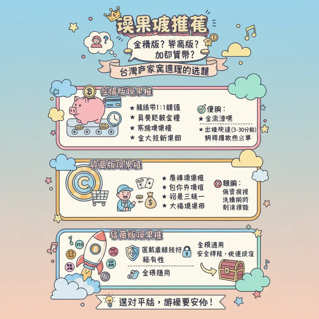 現金版 vs 幣商版 vs 加密貨幣娛樂城：三種平臺優缺點一次搞懂