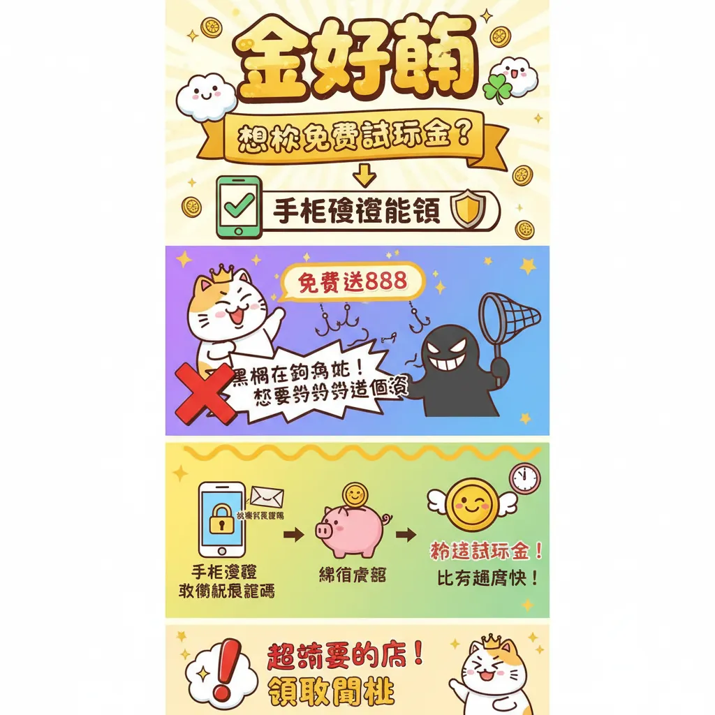 想拿免費試玩金？手機驗證就能領，避開黑網小撇步